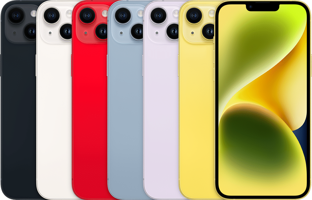 iPhone 14 Plus &mdash; manufacturer illustration, not current shop stock