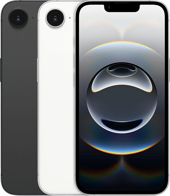 iPhone 16e &mdash; manufacturer illustration, not current shop stock