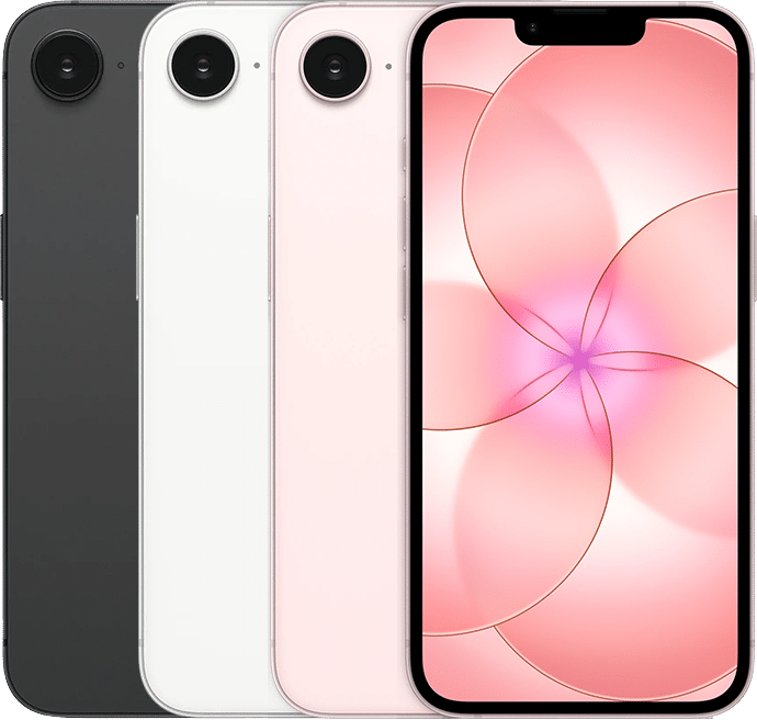 iPhone 17e &mdash; manufacturer illustration, not current shop stock
